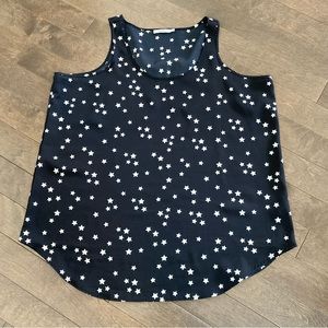 Ricki’s Size XXL Black with White Star Sleeveless Tunic Tank